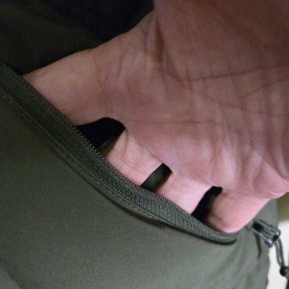 Lands' End Olive Down Filled Detachable Hood Puffer Coat Size M - Picture 5 of 11